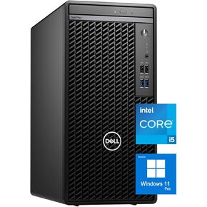Dell Optiplex 7010 Tower Desktop, Intel Core I5-13500 Processor, Tetradeca-core, up to 4.80 GHz, 16GB RAM 512GB SSD, DVDRW, USB3.2, RJ-45, HDMI, WiFi, Bluetooth, Wired Keyboard, Windows 11 Pro,Black