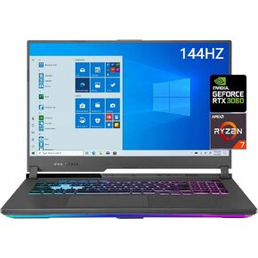 ASUS ROG Strix G17 Gaming Laptop, 17.3" 144 Hz FHD IPS, NVIDIA GeForce RTX 3060, AMD Ryzen 7 4800H, RGB Keyboard, VR-Ready, WiFi6, Bluetooth 5.1, USB-C, HDMI, Win 10, Gray (32GB RAM | 2TB PCIe SSD)
