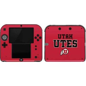 Skinit Decal Gaming Skin Compatible with 2DS - Officially Licensed College Utah Utes Text on Red Design