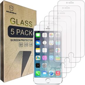 Mr.Shield [5-PACK] Designed For iPhone 6 / iPhone 6S [Tempered Glass] Screen Protector with Lifetime Replacement