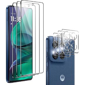 for Motorola Moto G Stylus 2025 Screen Protector [Not Fit 2024 model],[3+3 Pack] Tempered Glass Film+ Camera Lens Protector,No Bubbles,Anti-Scratch