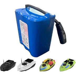 7.4V 12000mA Rechargeable Lithium Battery for D16 D18 V16 V18 Fishing Bait Boats