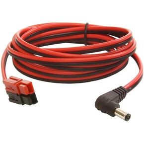 Valley Enterprises 2.5mm x 5.5mm Right Angle DC Male Power Plug with Anderson Power Powerpole Connectors, 18 Gauge Wire, Length 6 Feet