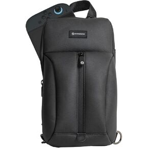 Let’s Game Anywhere “Bolt" Sling Bag for Nintendo Switch 2 Compact Travel Crossbody Case with Adjustable Strap, Console Joy Con 2 with Accessory Storage, Lightweight Portable Daypack for Gamers