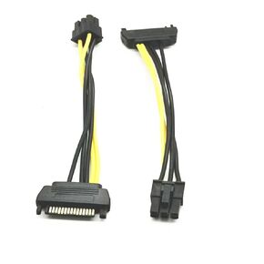 SATA Power 15P to 6P Graphics Card Reverse Power Wiring 15 Pin 6PIN Graphics Card Power Cord 15CM