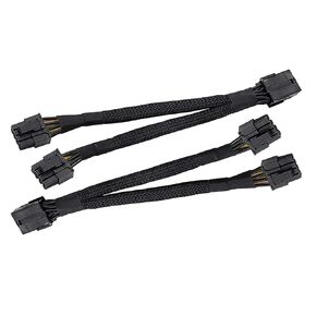 GPU PCIE 8 PIN أنثى إلى 2x 8 PIN (6+2) MALE PCI Express Power Adapter Cable y-Splitter Cable ، 20 سم