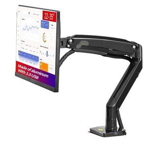 F100A Monitor Desk Mount Full Motion 360 Rotate Swivel Monitor Arm with Gas Spring for 39;-35''Monitors from 3 To12kg