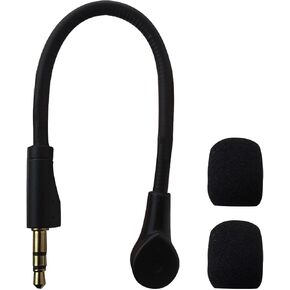 Loner Replacement Gaming Mic for Kingston HyperX Cloud Alpha Headset, Noise Cancelling, 3.5mm Headphone Microphone Boom, for X-Box One/Computer Gaming Headsets, Updated