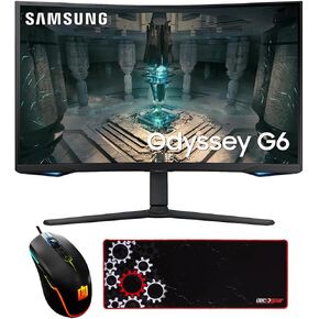 Samsung LS32BG652ENXGO 32" Odyssey G65B QHD 240Hz 1ms HDR600 1000R Curved Gaming Monitor Bundle with Deco Gear Wired Gaming Mouse & Large Extended Pro Gaming Mouse Pad