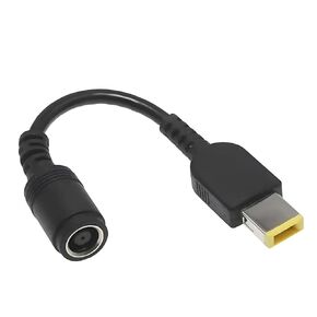 DC 7.9 x 5.5mm Round Jack to Square USB Plug Converter Laptop Power Adapter Connector Cable Compatible for Lenovo ThinkPad IBM Charger