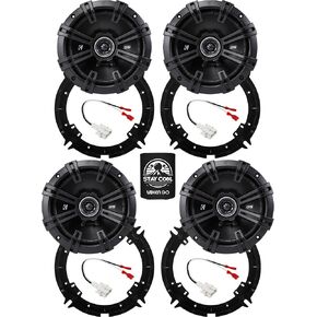 KICKER Speakers 6.75 inch for Kia Sportage 2017-2022 Upgrade Kit - 4 Pack of DS Series with Adapters and Harness, Coaxial 6 3/4 Car Audio Front and Rear Door Speaker DSC6704, 43DSC6704