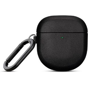 LOPIE Handmade Leather Case for Bose QuietComfort Ultra Earbuds/QuietComfort Earbuds II Case Cover, Fully-Wrapped with Top Grain Leather, Protective Hard Shell Cover for Bose Earbud - Black