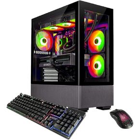 Skytech Gaming Azure Desktop PC, Ryzen 7 7800X3D 4.2 GHz (5GHz Turbo), NVIDIA RTX 5060 Ti 16GB, 2TB Gen4 NVMe SSD, 32GB DDR5 RAM 5200 RGB, 750W Gold PSU, 360mm ARGB AIO, Wi-Fi, Win 11