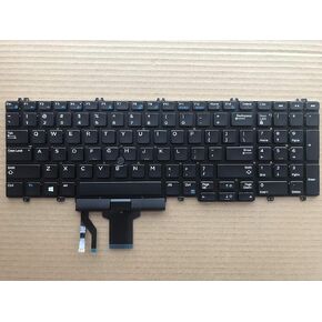 Original New for Dell Precision 7530 7540 7730 7740 0NMVF 00NMVF Laptop US Keyboard Non-Backlit Without Frame (Without Backlit)