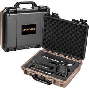Pistol Gun Case for Glock Handgun - TSA Travel Case for G17, G19, G20, G21, G22, G23, G26, G31, G32, G37, G38, G43, G45 Glock with Custom Foam, Waterproof Handguns Storage Box for Transport & Storage