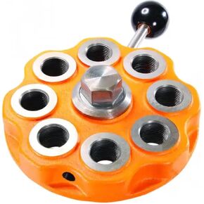 Lyman 7726165 Brass Smith, 8 Station Turret Only Orange One Size