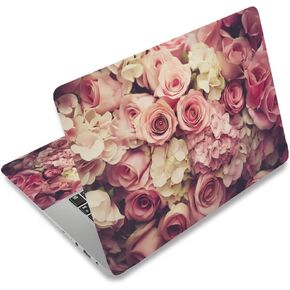 PLIGREAT Vintage Rose Pattern Laptop Skin Sticker Decals Fits 12" 13" 13.3" 14" 15 inch Laptop Universal Removable Waterproof Notebook Art Sticker Protector Netbook PC Cover Decals