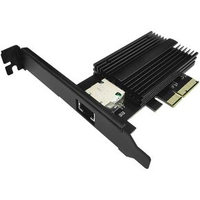 10G PCIe Network Card with Marvel AQC113 Controller, 10GBase-T Network Adapter Supports 100M/1G/2.5G/5G, PCIe 3.1 X4, PCI Express Gigabit Ethernet Card for Windows 10/11/Server 2019 R2/Linux