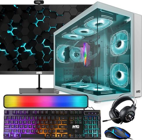 MTG Khuno Gaming Tower PC- Intel Core i7 4th Gen, GTX 1660S 6GB 192bits, 16GB RGB ARGB Ram, 1TB Nvme, 27 Inch 165HZ Gaming Monitor, Gamer Bundle Combo, Webcam, Windows 11 Pro in Saudi Arabia