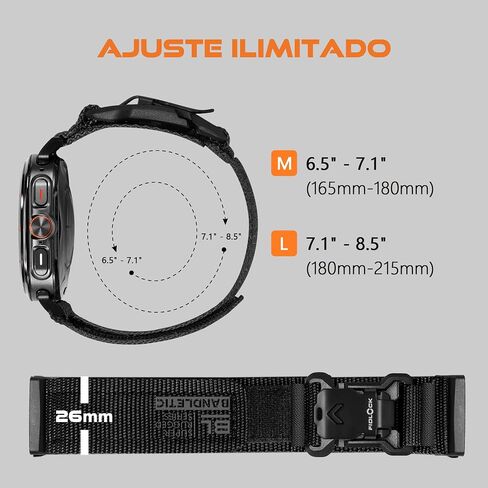 فرق R-Nylon متوافقة مع Samsung Galaxy Watch Band Ultra Band 47 مم للرجال والنساء ، فرقة نايلون نايلون سبورت مع حزام بديل مغناطيسي من الفولاذ المقاوم للصدأ من الفولاذ المقاوم للصدأ in Kuwait