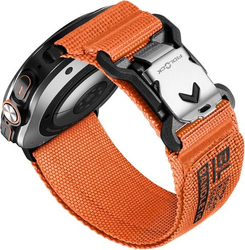 R-Nylon Bands Compatible with Samsung Galaxy Watch Ultra Band 47mm for Men and Women, Soft Nylon Sport Band with Magnetic Fidlock V-Buckle Replacement Strap with Stainless Steel Metal Buckle in Saudi Arabia