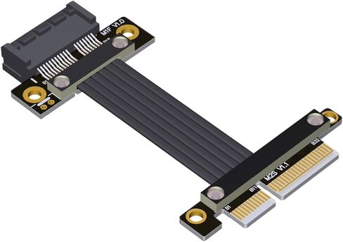 JMT PCI-E 4.0 x4 إلى X1 تمديد كابل Gen4 16G/BPS لبطاقة شبكة بطاقة PCI Express X1 SSD (M21SL ، 25 سم) in Saudi Arabia