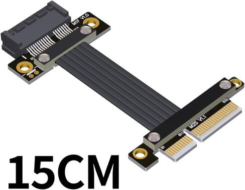 JMT PCI-E 4.0 x4 إلى X1 تمديد كابل Gen4 16G/BPS لبطاقة شبكة بطاقة PCI Express X1 SSD (M21SL ، 25 سم) in Saudi Arabia
