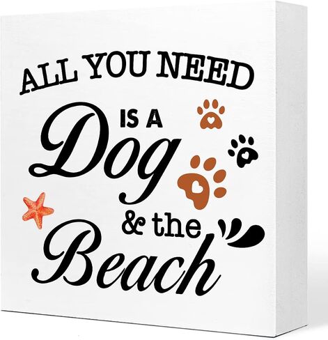 Dog Noun Definition Wooden Sign Desk Decor, Funny Dog Wood Block Sign Desk Decorations for Dog Mom Home Bedroom Living Room Girls Room Shelf Table Decor Gifts in Kuwait