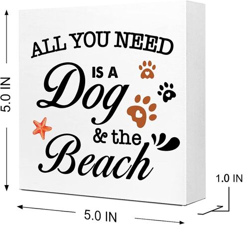 Dog Noun Definition Wooden Sign Desk Decor, Funny Dog Wood Block Sign Desk Decorations for Dog Mom Home Bedroom Living Room Girls Room Shelf Table Decor Gifts in Kuwait