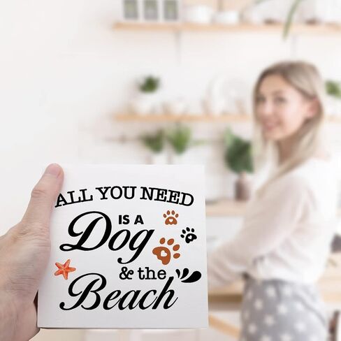 Dog Noun Definition Wooden Sign Desk Decor, Funny Dog Wood Block Sign Desk Decorations for Dog Mom Home Bedroom Living Room Girls Room Shelf Table Decor Gifts in Kuwait