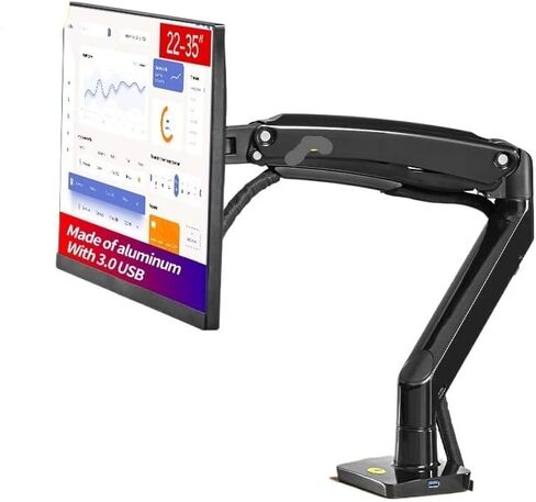 F100A Monitor Desk Mount Full Motion 360 قم بتدوير ذراع شاشة الدوران مع نابض الغاز لمدة 39 ؛ -35''''montors من 3 إلى 12 كجم in Saudi Arabia