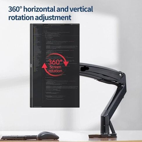 F100A Monitor Desk Mount Full Motion 360 قم بتدوير ذراع شاشة الدوران مع نابض الغاز لمدة 39 ؛ -35''''montors من 3 إلى 12 كجم in Saudi Arabia