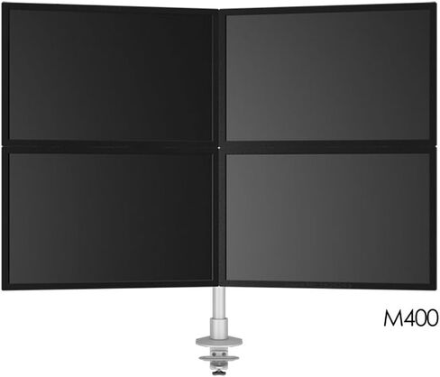M400 سطح المكتب حامل الربعة دعم حامل الألومنيوم كامل الحركة 4 شاشة شاشة تحميل ذراع 16 كجم مع عمود حامل 70 سم (تحميل 8-16 كجم) in Saudi Arabia