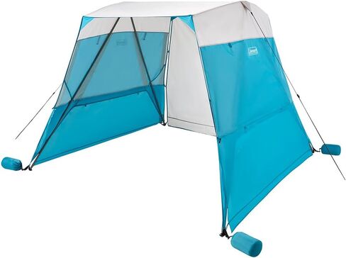 Coleman Portable Backpack Sun Shelter, 7x7ft Lightweight Sun Shade with Adjustable Walls & Pre-Attached Poles for Easy Setup, Great for Beach, Park, Sidelines, & More in Saudi Arabia