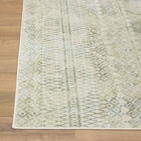 سجادة عداء Mohawk Home Prale باللون الأزرق الهندسي (2 × 5 بوصة). in Kuwait