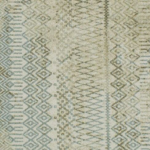 سجادة عداء Mohawk Home Prale باللون الأزرق الهندسي (2 × 5 بوصة). in Kuwait