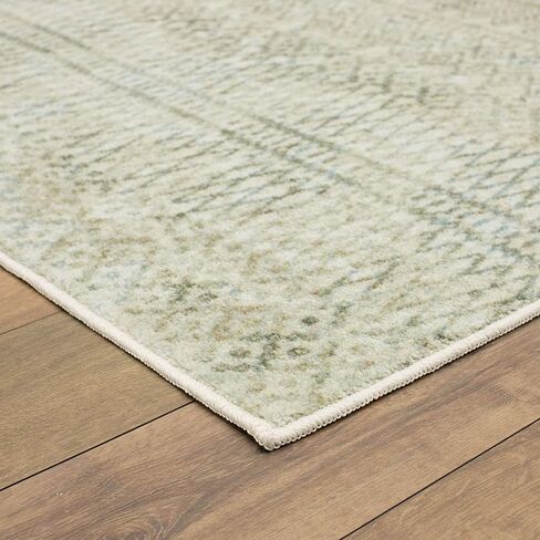 سجادة عداء Mohawk Home Prale باللون الأزرق الهندسي (2 × 5 بوصة). in Kuwait