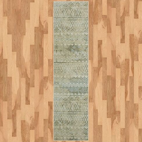 سجادة عداء Mohawk Home Prale باللون الأزرق الهندسي (2 × 5 بوصة). in Kuwait