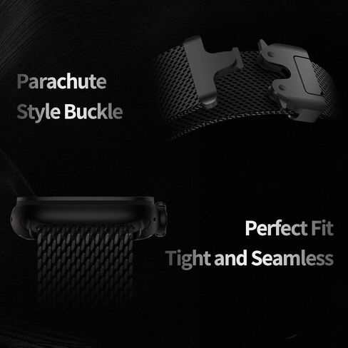 Titanium Milanese Loop Band Compatible with Apple Watch Bands Ultra 2/Ultra 49mm 46mm 45mm 44mm for Men, Parachute-style Buckle Metal Mesh Strap Bracelet for iWatch Series 10 SE 9 8 7 6 5 4 in Kuwait