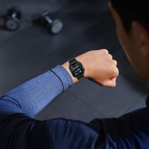 Titanium Milanese Loop Band Compatible with Apple Watch Bands Ultra 2/Ultra 49mm 46mm 45mm 44mm for Men, Parachute-style Buckle Metal Mesh Strap Bracelet for iWatch Series 10 SE 9 8 7 6 5 4 in Kuwait