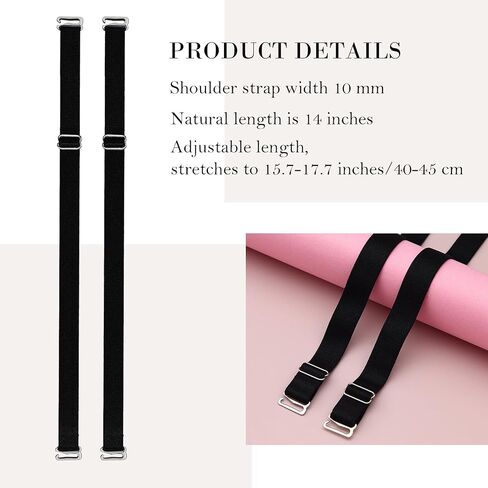 BOROLA Elastic Adjustable Removable Lingerie Straps 10mm Width Cotton Replacement Sexy Bra Shoulder Strap(4Pairs， Light Color Series) in Saudi Arabia