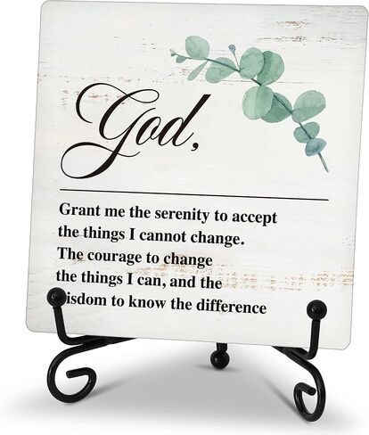 Home Office Desk Decor, Nevertheless She Persisted Wood Sign, Inspirational Farmhouse Desk Decor for Living Room Bathroom Kitchen Office Shelf Tiered Tray -B44 in Kuwait