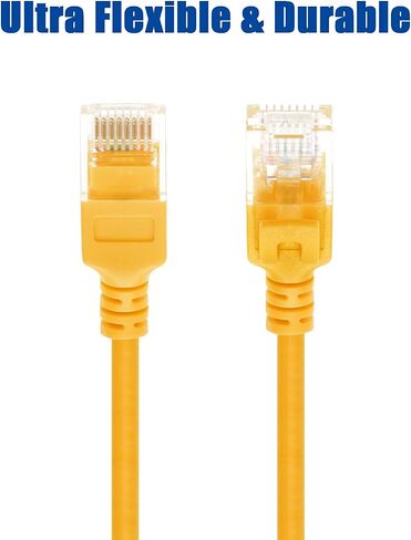 Cat6A UTP Slim Ethernet Network Molded Booted Cable 28AWG 550MHz, Patch Cable, 10Gigabit High Speed LAN Ethernet Cable (1Ft, Black, 30-Pack) in Saudi Arabia