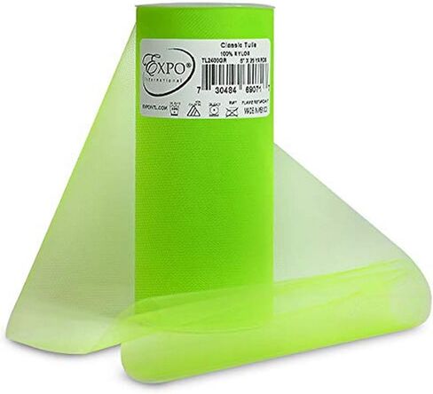 مجموعة Expo International مكونة من 2 بكرة ممتازة غير لامعة مقاس 6 بوصة × 25 ياردة | تول أزرق فاتح in Kuwait