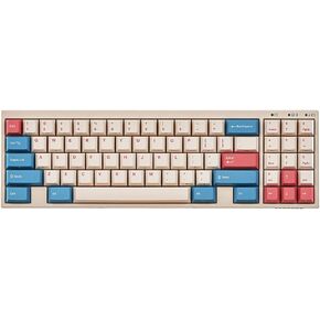Leopold FC730MBT V2 Coral/Blue Bluetooth Mechanical Keyboard, MX2A (Cherry MX2A Speed Silver)