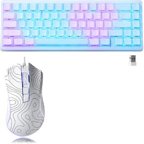 XVX M67 JadeStone Wireless 60% Percent Keyboard and G705 Wired Gaming Mouse