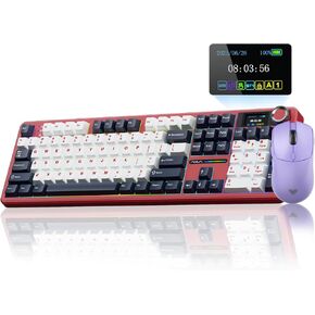 Wireless Gaming Keyboard and Mouse Combo, AULA F108 PRO Full Size Keyboard+AULA SC580 Tri-Mode Gaming Mouse
