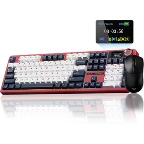Wireless Gaming Keyboard and Mouse Combo, AULA F108 PRO Full Size Keyboard+AULA SC580 Tri-Mode Gaming Mouse
