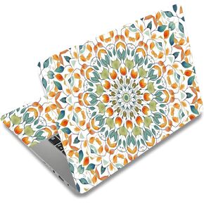 SUPERDANT Mandala Laptop Skin Colourful Flower Laptop Sticker PVC Computer Stickers Dustproof Waterproof Art Decal Protector 12" 13" 13.3" 14" 15" 15.4" 15.6" Notebook Art Decal Protector