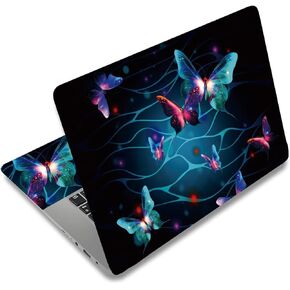 SUPERDANT Flash Butterfly Laptop Skin Shiny Butterfly Laptop Sticker PVC Computer Stickers Dustproof Waterproof Art Decal Protector 12" 13" 13.3" 14" 15" 15.4" 15.6" Notebook Art Decal Protector